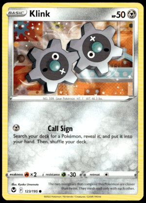 Pokémon Klink 123/195 - Normal Common SWSH12: Silver Tempest EN