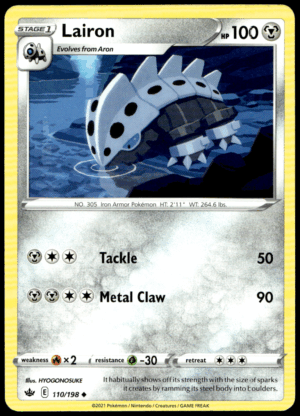 Pokémon Lairon 110/198 - Normal Uncommon SWSH06: Chilling Reign EN
