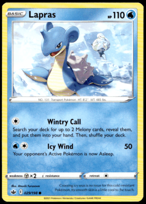 Pokémon Lapras 029/198 - Normal Common SWSH06: Chilling Reign EN