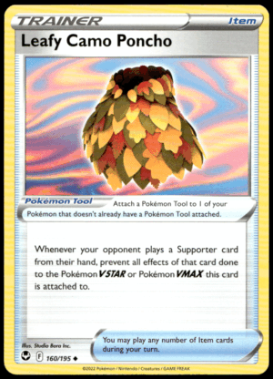 Pokémon Leafy Camo Poncho 160/195 - Normal Uncommon SWSH12: Silver Tempest EN