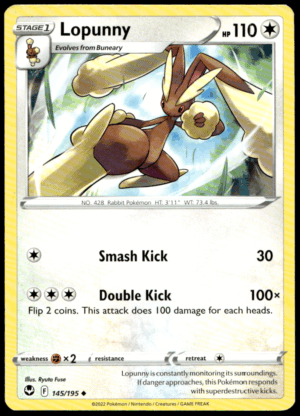 Pokémon Lopunny 145/195 - Normal Uncommon SWSH12: Silver Tempest EN