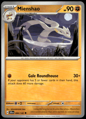 Pokémon Mienshao 084/142 - Normal Uncommon SV07: Stellar Crown EN