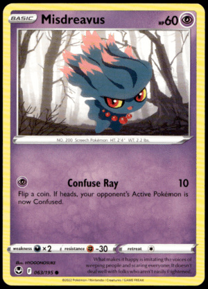 Pokémon Misdreavus 063/195 - Normal Common SWSH12: Silver Tempest EN