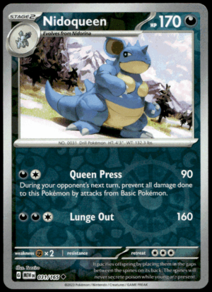 Pokémon Nidoqueen 031/165 - Reverse Holofoil Uncommon SV: Scarlet & Violet 151 EN
