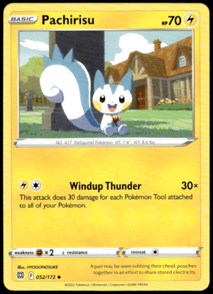 Pokémon Pachirisu 052/172 - Normal Uncommon SWSH09: Brilliant Stars EN
