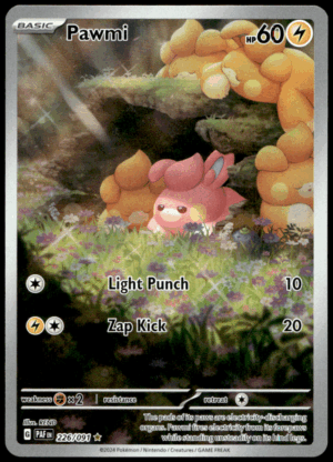 Pokémon Pawmi 226/091 - Holofoil Illustration Rare SV: Paldean Fates EN