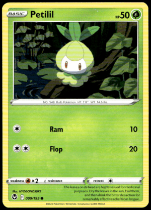 Pokémon Petilil 009/195 - Normal Common SWSH12: Silver Tempest EN