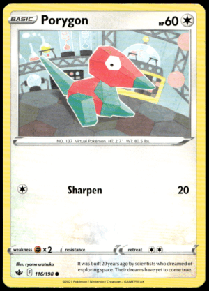 Pokémon Porygon 116/198 - Normal Common SWSH06: Chilling Reign EN