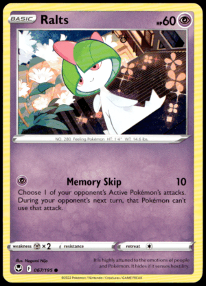 Pokémon Ralts 067/195 - Normal Common SWSH12: Silver Tempest EN