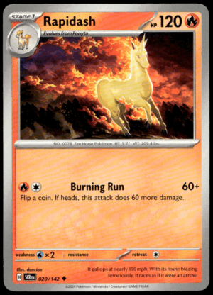 Pokémon Rapidash 020/142 - Normal Uncommon SV07: Stellar Crown EN
