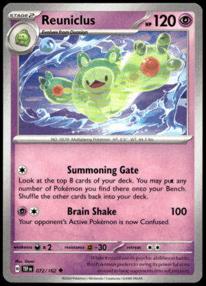 Pokémon Reuniclus 072/162 - Normal Uncommon SV05: Temporal Forces EN