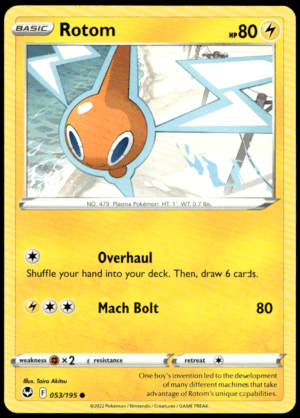 Pokémon Rotom 053/195 - Normal Common SWSH12: Silver Tempest EN