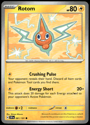 Pokémon Rotom 061/191 - Normal Common SV08: Surging Sparks EN