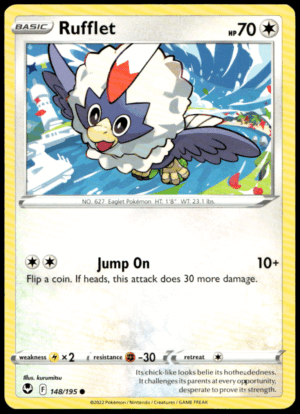 Pokémon Rufflet 148/195 - Normal Common SWSH12: Silver Tempest EN