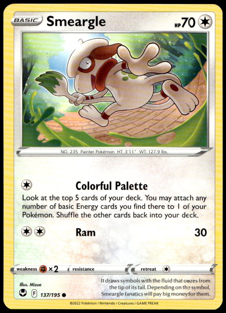 Pokémon Smeargle 137/195 - Normal Common SWSH12: Silver Tempest EN