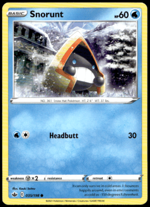 Pokémon Snorunt 035/198 - Normal Common SWSH06: Chilling Reign EN