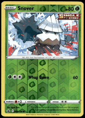 Pokémon Snover 009/198 - Reverse Holofoil Common SWSH06: Chilling Reign EN