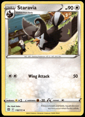 Pokémon Staravia 118/172 - Normal Uncommon SWSH09: Brilliant Stars EN