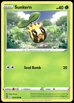 Pokémon Sunkern 005/195 - Normal Common SWSH12: Silver Tempest EN