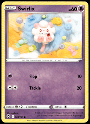 Pokémon Swirlix 083/195 - Normal Common SWSH12: Silver Tempest EN