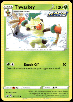 Pokémon Thwackey 017/198 - Normal Uncommon SWSH06: Chilling Reign EN
