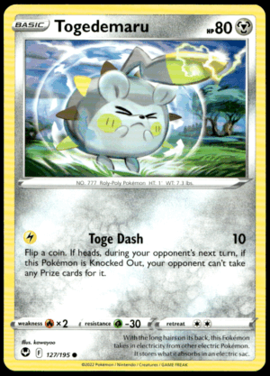 Pokémon Togedemaru 127/195 - Normal Common SWSH12: Silver Tempest EN