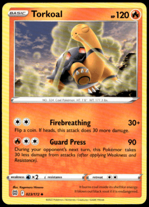 Pokémon Torkoal 023/172 - Normal Uncommon SWSH09: Brilliant Stars EN