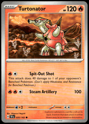 Pokémon Turtonator 035/162 - Normal Common SV05: Temporal Forces EN