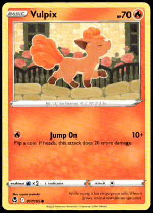 Pokémon Vulpix 017/195 - Normal Common SWSH12: Silver Tempest EN