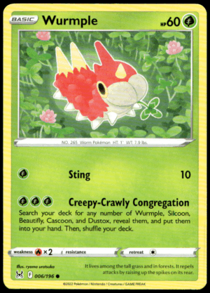 Pokémon Wurmple 006/196 - Normal Common SWSH11: Lost Origin EN